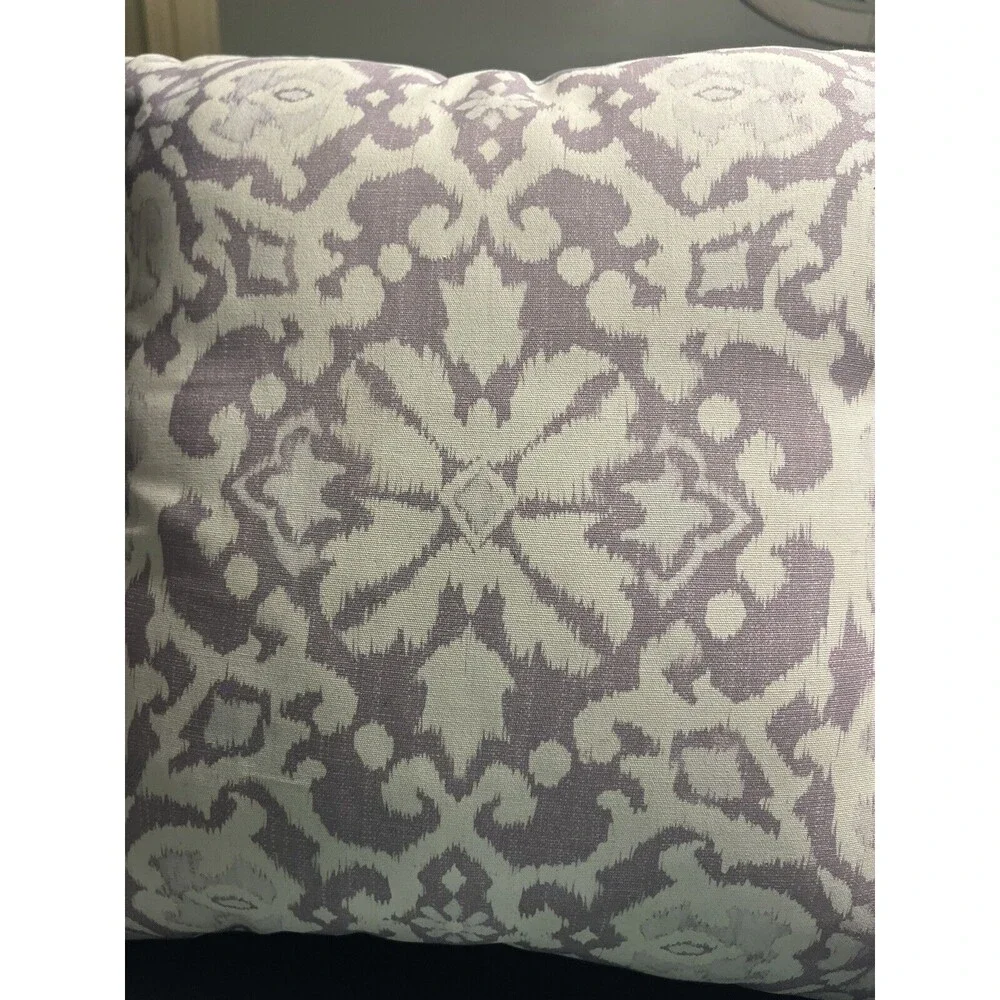 Pottery Barn Purple & White 20” Square Pillow Throw Bed